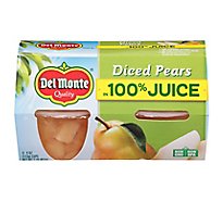 Del Monte Pears Diced California Cups - 4-4 Oz