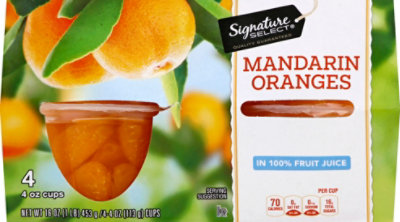 Signature SELECT Mandarin Oranges in Light Syrup Cups - 4-4 Oz - Image 2