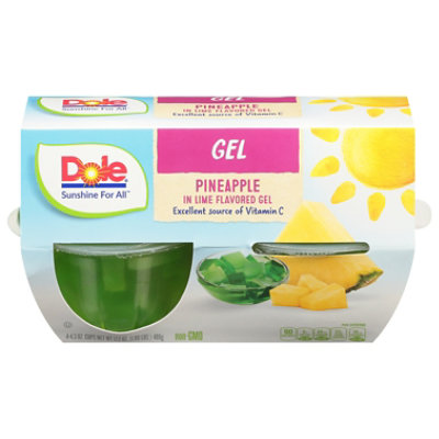 Dole Pineapple in Lime Gel Cups - 4-4.3 Oz