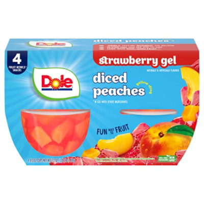 Dole Peaches in Strawberry Gel Cups - 4-4.3 Oz - Image 3