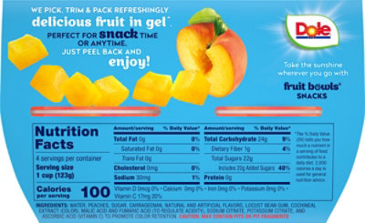 Dole Peaches in Strawberry Gel Cups - 4-4.3 Oz - Image 7