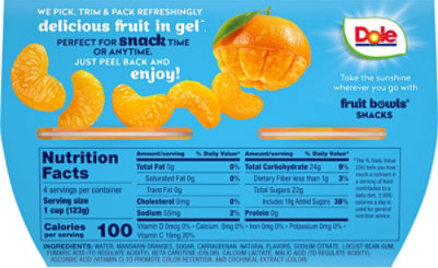 Dole Mandarins in Orange Gel Cups - 4-4.3 Oz - Image 7