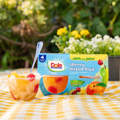 Dole Cherry Mixed Fruit in 100% Fruit Juice Cups - 4-4 Oz - Image 4