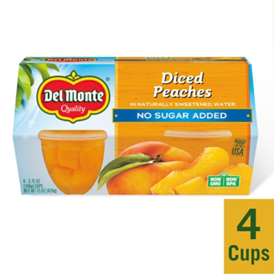 Del Monte Peaches Diced Cups - 4-3.75 Oz - Image 3