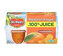 Del Monte Mandarin Oranges in Lightly Sweetend Juice + Water Cups - 4-4 Oz