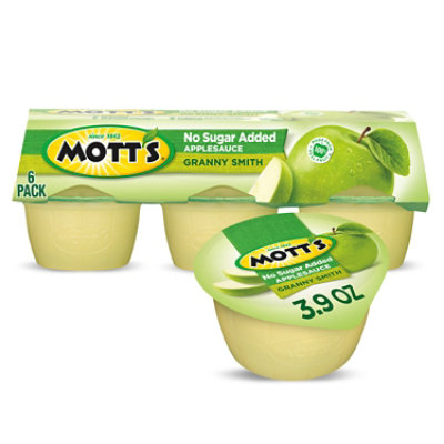 Motts No Sugar Added Granny Smith Applesauce Cups - 6-3.9 Oz - Image 1