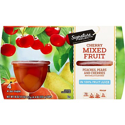 Signature SELECT Mixed Fruit Extra Cherry Cups - 4-4 Oz - Image 2
