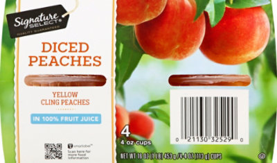 Signature SELECT Peaches Diced Cups - 4-4 Oz - Image 4