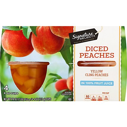 Signature SELECT Peaches Diced Cups - 4-4 Oz - Image 2