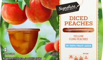 Signature SELECT Peaches Diced Cups - 4-4 Oz - Image 2