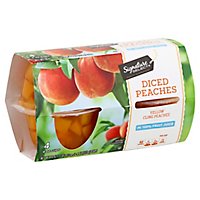 Signature SELECT Peaches Diced Cups - 4-4 Oz - Image 1