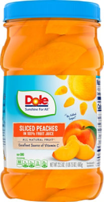 Dole Peaches Sliced in 100% Fruit Juice - 23.5 Oz - Jewel-Osco