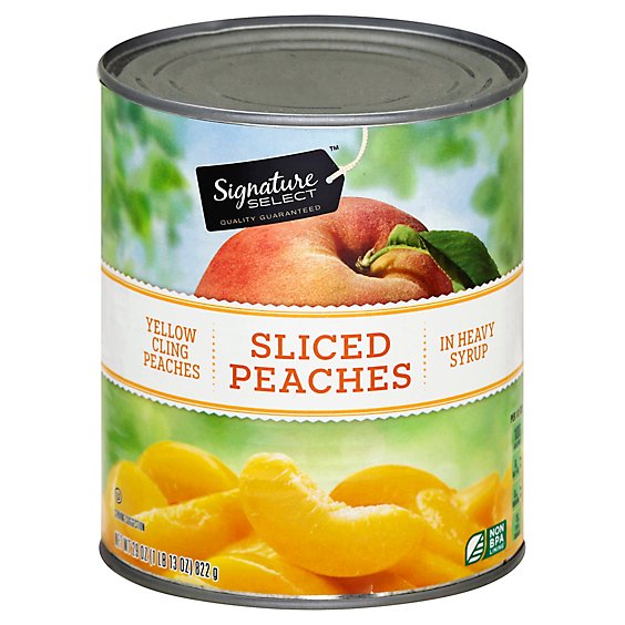 Signature SELECT Peaches Sliced in Heavy Syrup Can - 29 Oz