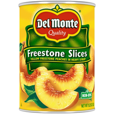 Del Monte Peaches Sliced in Heavy Syrup Freestone Yellow Freestone - 15.25 Oz - Image 1