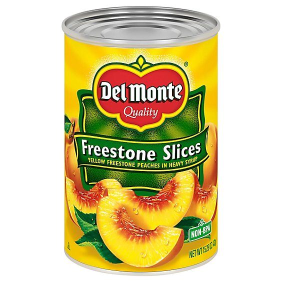 Del Monte Peaches Sliced in Heavy Syrup Freestone Yellow Freestone - 15.25 Oz