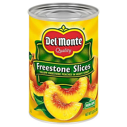 Del Monte Peaches Sliced in Heavy Syrup Freestone Yellow Freestone - 15.25 Oz - Image 1