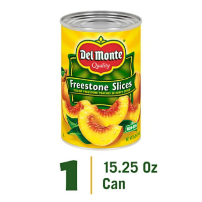 Del Monte Peaches Sliced in Heavy Syrup Freestone Yellow Freestone - 15.25 Oz - Image 3