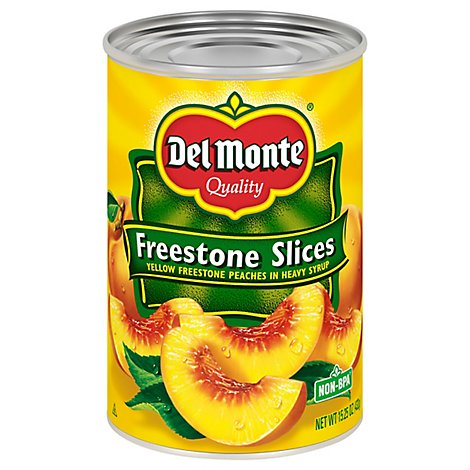  Del Monte Peaches Sliced in Heavy Syrup Freestone Yellow Freestone - 15.25 Oz 
