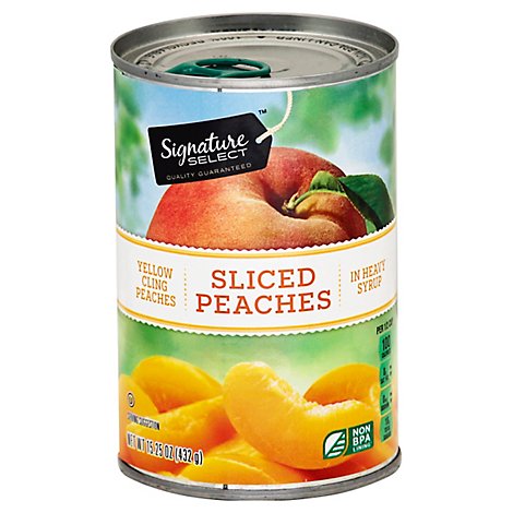 Signature SELECT Peaches Sliced in Heavy Syrup - 15.25 Oz
