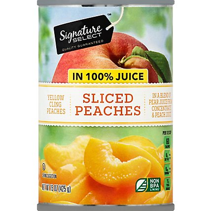 Signature SELECT Peaches Sliced in 100% Juice - 15 Oz - Image 2
