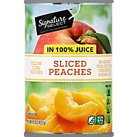 Signature SELECT Peaches Sliced in 100% Juice - 15 Oz - Image 2