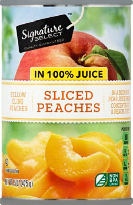 Signature SELECT Peaches Sliced in 100% Juice - 15 Oz - Image 2