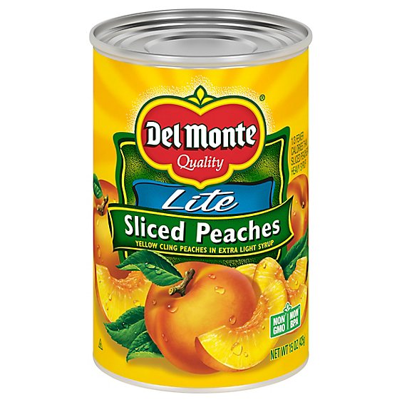 Del Monte Peaches Sliced Lite in Extra Light Syrup - 15 Oz