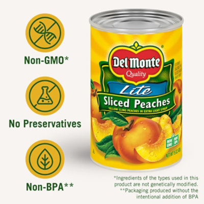 Del Monte Peaches Sliced Lite in Extra Light Syrup - 15 Oz - Image 2