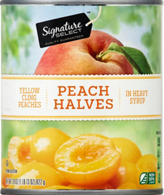 Signature SELECT Peaches Halves in Heavy Syrup Can - 29 Oz - Image 2