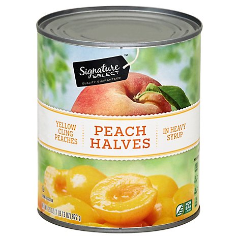 Signature SELECT Peaches Halves in Heavy Syrup Can - 29 Oz