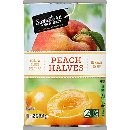 Signature SELECT Peaches Halves in Heavy Syrup Can - 15.25 Oz - Image 2