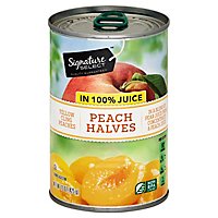 Signature SELECT Peaches Halves in 100% Juice Can - 15 Oz - Image 1