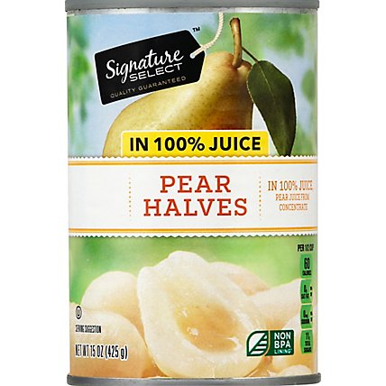 Signature SELECT Pear Halves in 100% Juice Can - 15 Oz - Image 2