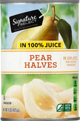 Signature SELECT Pear Halves in 100% Juice Can - 15 Oz - Image 2