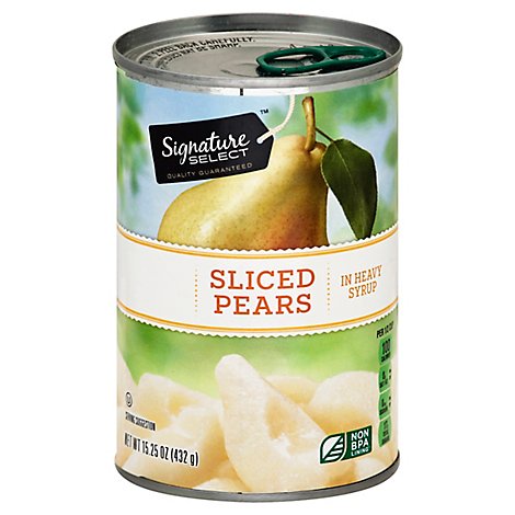 Signature SELECT Pear Slices Bartlett in Heavy Syrup - 15.25 Oz