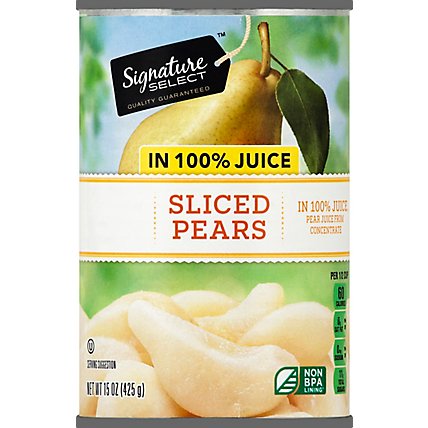 Signature SELECT Pear Slices Bartlett in 100% Pear Juice - 15 Oz - Image 2