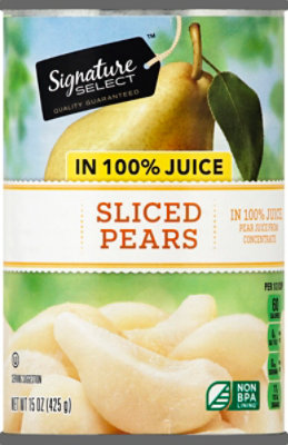 Signature SELECT Pear Slices Bartlett in 100% Pear Juice - 15 Oz - Image 2