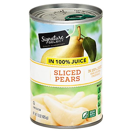 Signature SELECT Pear Slices Bartlett in 100% Pear Juice - 15 Oz - Image 1