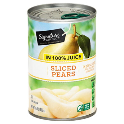 Signature SELECT Pear Slices Bartlett in 100% Pear Juice - 15 Oz - Image 1