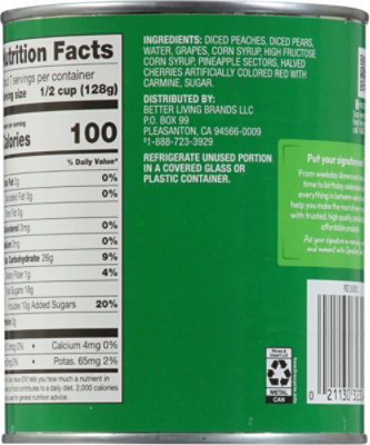 Signature SELECT Fruit Cocktail in Heavy Syrup Can - 30 Oz - Image 5