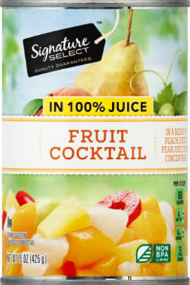 Signature SELECT Fruit Cocktail in 100% Juice Can - 15 Oz - Image 2