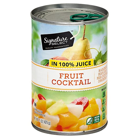 Signature SELECT Fruit Cocktail in 100% Juice Can - 15 Oz