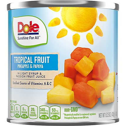 Dole Tropical Fruit in Light Syrup & Passion Fruit Juice - 15.25 Oz - Image 2