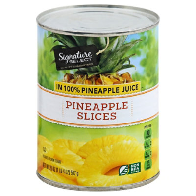 Signature SELECT Pineapple Slices in 100% Pineapple Juice - 20 Oz