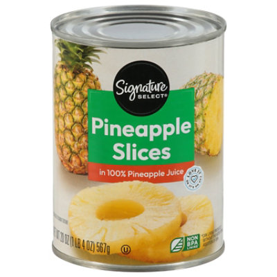 Signature SELECT Pineapple Slices in 100% Pineapple Juice - 20 Oz