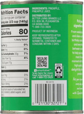 Signature SELECT Pineapple Chunks in 100% Pineapple Juice - 20 Oz - Image 5
