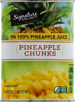 Signature SELECT Pineapple Chunks in 100% Pineapple Juice - 20 Oz - Image 2