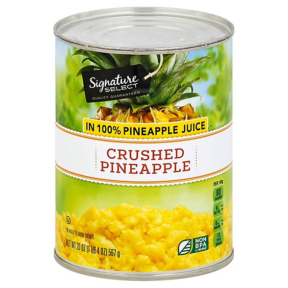 Signature SELECT Pineapple Crushed in 100% Pineapple Juice - 20 Oz