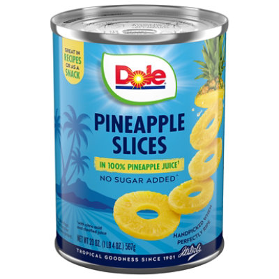 Dole Pineapple Slices in 100% Pineapple Juice - 20 Oz - Image 1