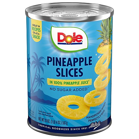 Dole Pineapple Slices in 100% Pineapple Juice - 20 Oz